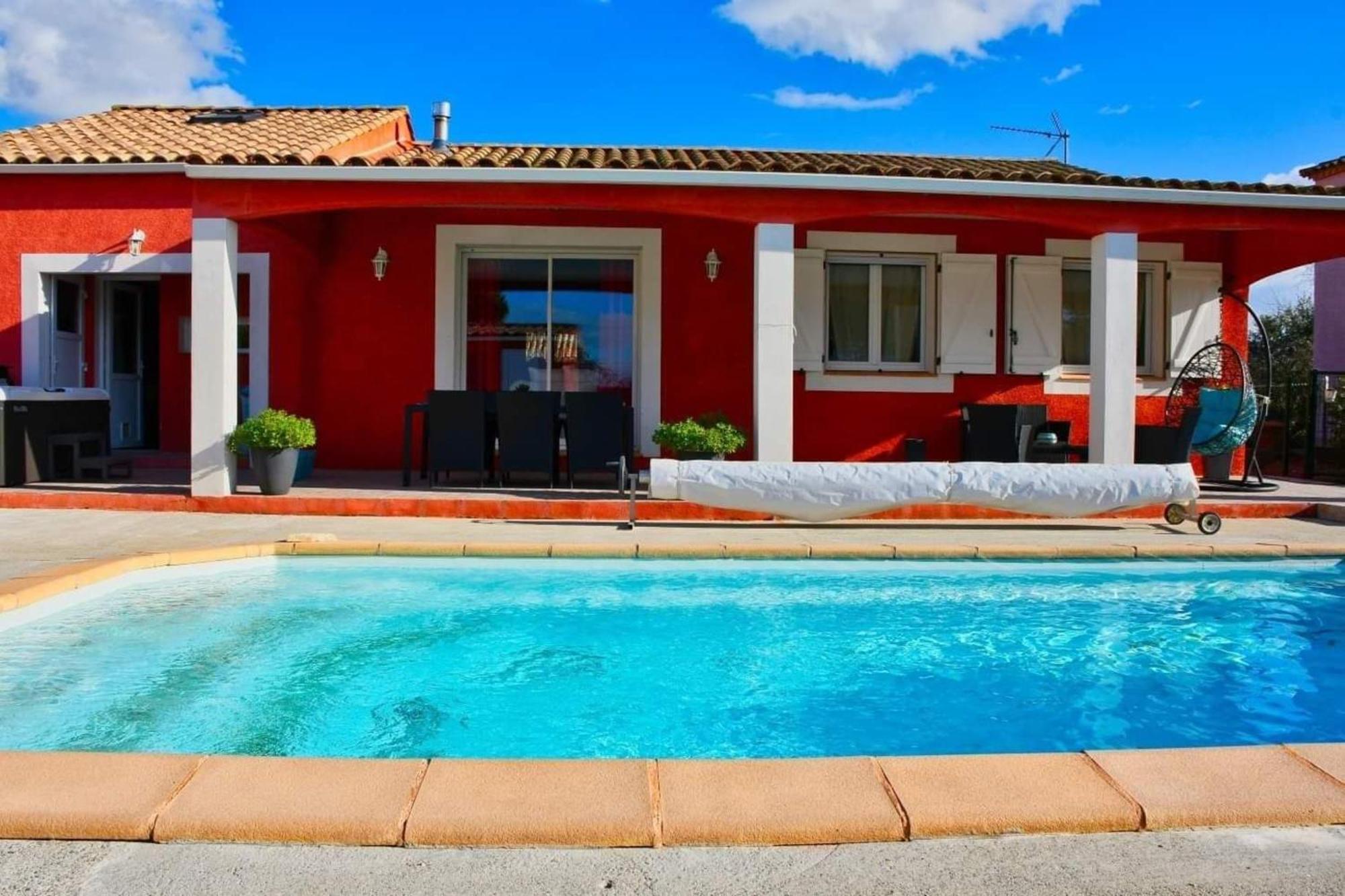 Villa Elegante A Carcassonne Avec Jardin Et Jacuzzi Ngoại thất bức ảnh